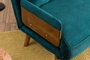 Atelier Del Sofa Cosmo Sofá-Cama de 2 Plazas Verde Petróleo